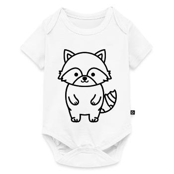 raccoon - Baby Premium short-sleeve bodysuit - white - Front