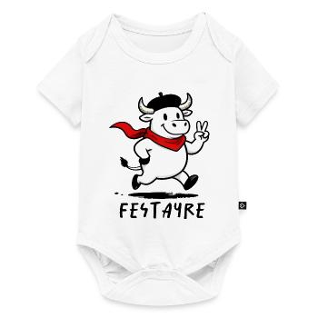 Festayre,Taureau des Férias - Body à manches courtes Premium Bébé - blanc - Devant