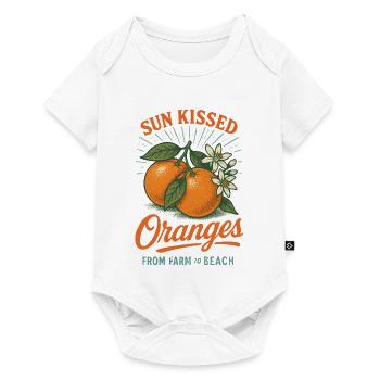 Sun Kissed Oranges Summer - Baby Premium short-sleeve bodysuit - white - Front