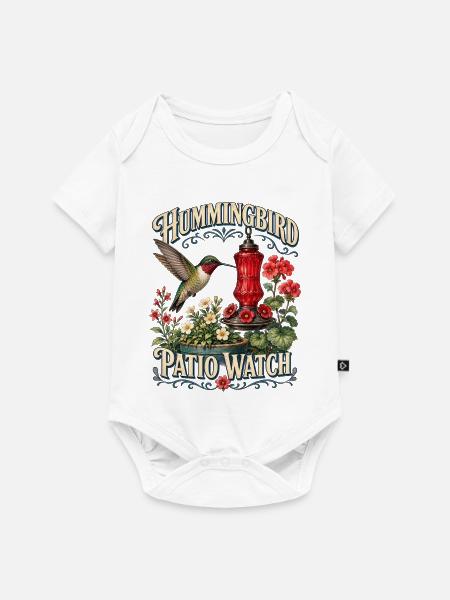 HUMMINGBIRD PATIO WATCH - Baby Premium Kurzarmbody - Weiß
