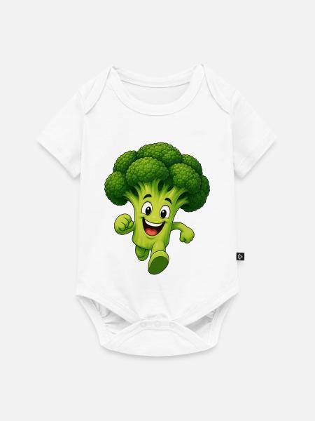 Brokkoli - Baby Premium Kurzarmbody - Weiß