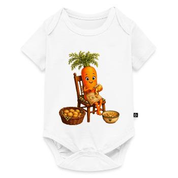 Carrot peels potatoes - Baby Premium short-sleeve bodysuit - white - Front