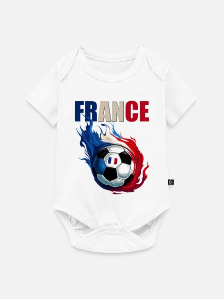 Frankreich Fußball Merch - Baby Premium Kurzarmbody - Weiß