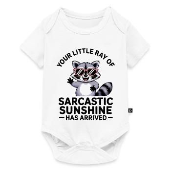 Kleiner Sarkastischer Sonnenschein Waschbär - Baby Premium Kurzarmbody - Weiß - Vorne