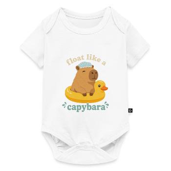 Flotte comme un capybara - Body à manches courtes Premium Bébé - blanc - Devant