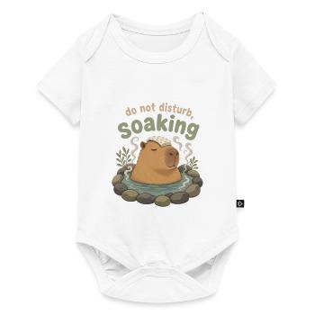 Soaking Cabybara Spa Moment - Baby Premium short-sleeve bodysuit - white - Front