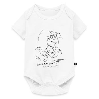 crazy cat - crazy 5 minutes for Helles - Baby Premium short-sleeve bodysuit - white - Front
