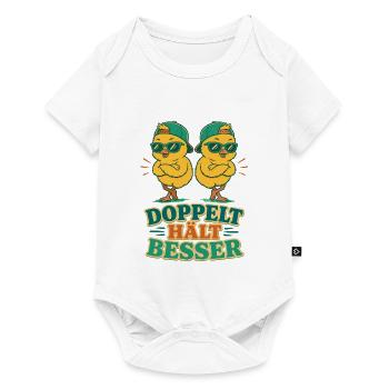 Doppelt Hält Besser Zwillinge - Baby Premium Kurzarmbody - Weiß - Vorne
