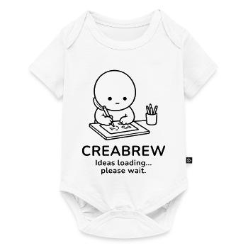 Creabrew – Ideas Loading | Creative Mind Mood - Baby Premium Kurzarmbody - Weiß - Vorne
