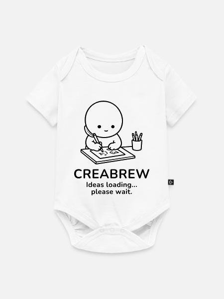 Creabrew – Ideas Loading | Creative Mind Mood - Baby Premium Kurzarmbody - Weiß