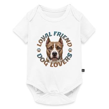 Amis fidèles, amoureux des chiens - Body à manches courtes Premium Bébé - blanc - Devant