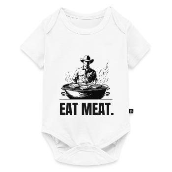 EAT MEAT | Carnivore T-Shirt | Steak Statement - Baby Premium short-sleeve bodysuit - white - Front