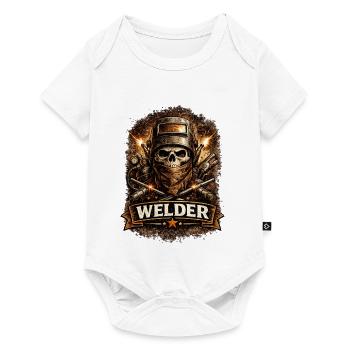Skull Welder with Sparks - Baby Premium short-sleeve bodysuit - white - Front