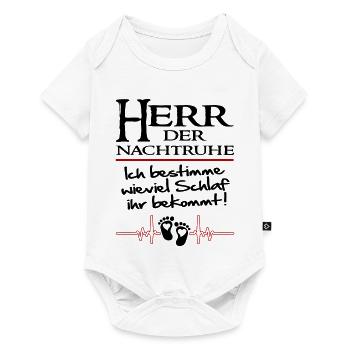 Herr der Nachruhe Schlaf bekommen Baby Säugling - Baby Premium Kurzarmbody - Weiß - Vorne