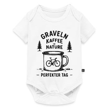 Graveln Kaffee Nature – Perfekter Tag - Baby Premium Kurzarmbody - Weiß - Vorne