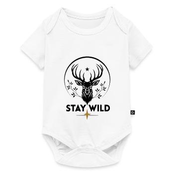 Moose Nature Wild - Baby Premium short-sleeve bodysuit - white - Front