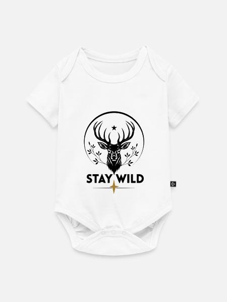 Elch Natur Wild  - Baby Premium Kurzarmbody - Weiß