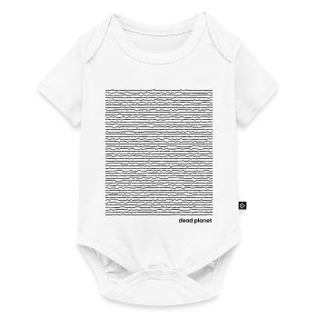 Lignes ondulées géométriques - Body à manches courtes Premium Bébé - blanc - Devant