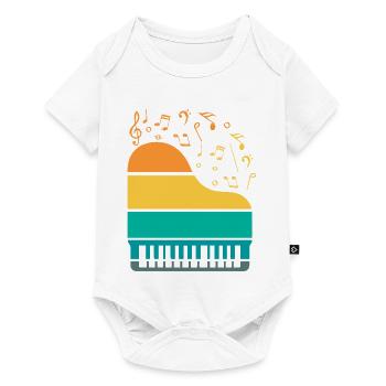 Piano Piano Musician Gift Gift Idea - Baby Premium short-sleeve bodysuit - white - Front