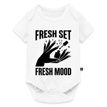 Nouvel ensemble Design d’ongles Mood Fresh Manucure - Body à manches courtes Premium Bébé - blanc - Devant