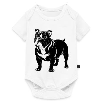 English Bulldog - Baby Premium short-sleeve bodysuit - white - Front