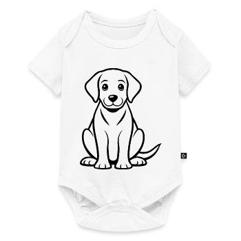 Chiot labrador - Body à manches courtes Premium Bébé - blanc - Devant