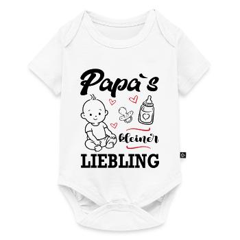 Papas Liebling Junge Babysprüche Familie Lustig - Baby Premium Kurzarmbody - Weiß - Vorne