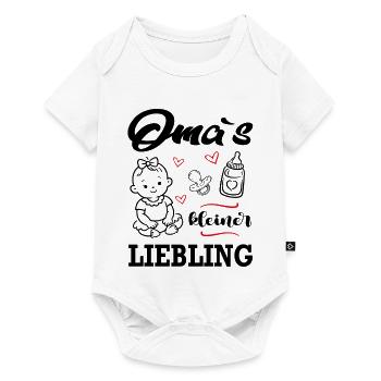 Omas Liebling Mädchen Babysprüche Familie Sprüche - Baby Premium Kurzarmbody - Weiß - Vorne