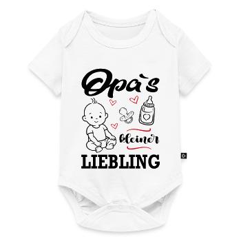 Opas Liebling Junge Babysprüche Familie - Baby Premium Kurzarmbody - Weiß - Vorne