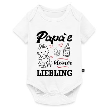 Papas Liebling Mädchen Babysprüche Familie - Baby Premium Kurzarmbody - Weiß - Vorne