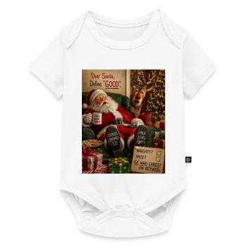 Le Père Noël retraité définit bon humour coquin - Body à manches courtes Premium Bébé - blanc - Devant