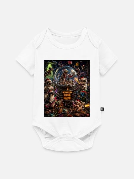 Weihnachtslogik Pause Verrücktes Chaos Humor Pur - Baby Premium Kurzarmbody - Weiß