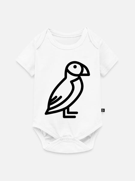 Papageitaucher-Seevogel - Baby Premium Kurzarmbody - Weiß