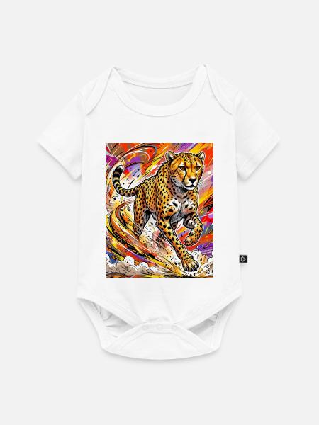 Gepard - Baby Premium Kurzarmbody - Weiß