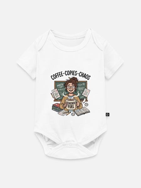 Kaffee-Kopien Chaos-Lehrer - Baby Premium Kurzarmbody - Weiß