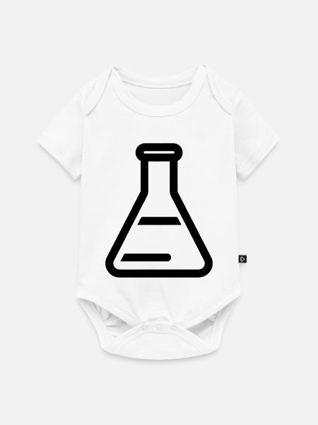 Fläschchen - Baby Premium Kurzarmbody - Weiß