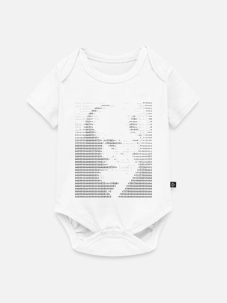 Freud ASCII Kunstporträt - Baby Premium Kurzarmbody - Weiß