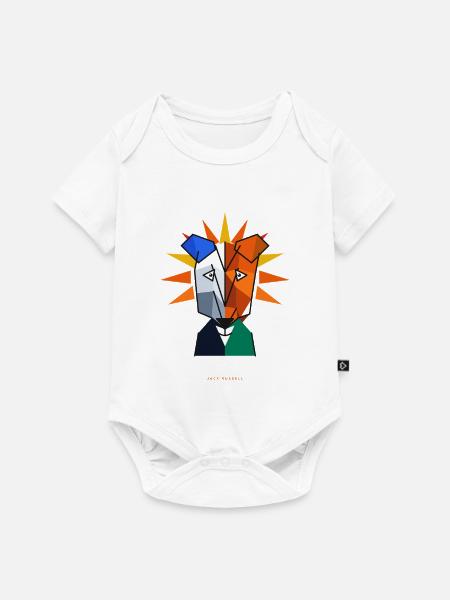Jack-Russel-Terrier-Kubismus - Baby Premium Kurzarmbody - Weiß