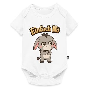 Einfach Nö – Lustiger Esel Spruch für Kinder - Baby Premium Kurzarmbody - Weiß - Vorne