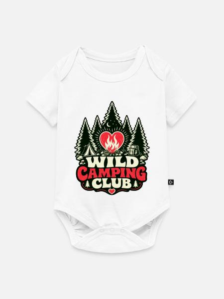 WILD CAMPING CLUB - Baby Premium Kurzarmbody - Weiß