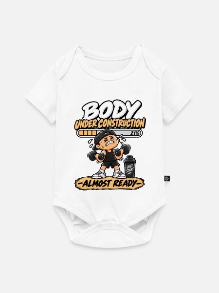 Karosserie im Bau - Baby Premium Kurzarmbody - Weiß