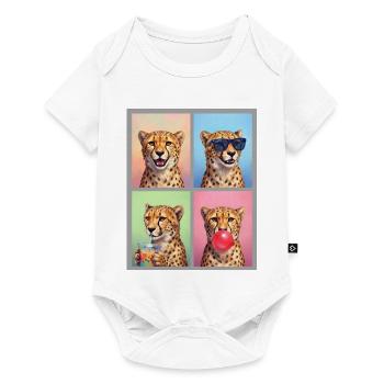 Geparde Gepard - Baby Premium Kurzarmbody - Weiß - Vorne
