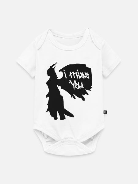 I Miss You Gothic Silhouette - Baby Premium Kurzarmbody - Weiß