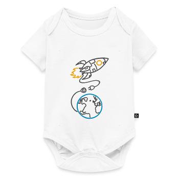 Vergesst nicht, aufzuladen (für helle Hintergründe) - Baby Premium Kurzarmbody - Weiß - Vorne