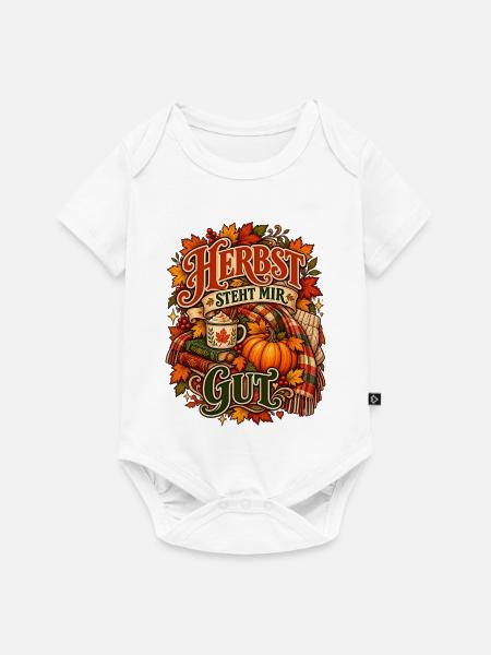 Herbst steht mir gut - Baby Premium Kurzarmbody - Weiß
