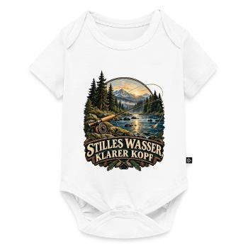 Stilles Wasser, klarer Kopf - Baby Premium Kurzarmbody - Weiß - Vorne