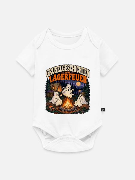 Gruselgeschichten am Lagerfeuer - Baby Premium Kurzarmbody - Weiß
