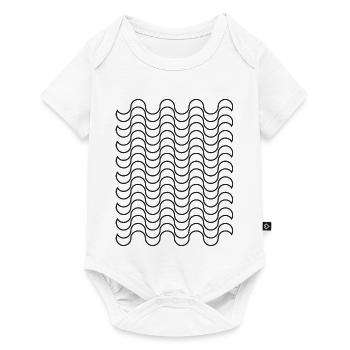 Wellenmuster - Baby Premium Kurzarmbody - Weiß - Vorne