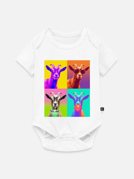 Ziegen Ziege - Baby Premium Kurzarmbody - Weiß