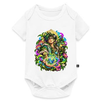 Ökologie und Schutz der Lebenden × Psychedelika. - Baby Premium Kurzarmbody - Weiß - Vorne